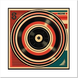 Vinyl Record Retro Music Album Cover Graphic Posters and Art